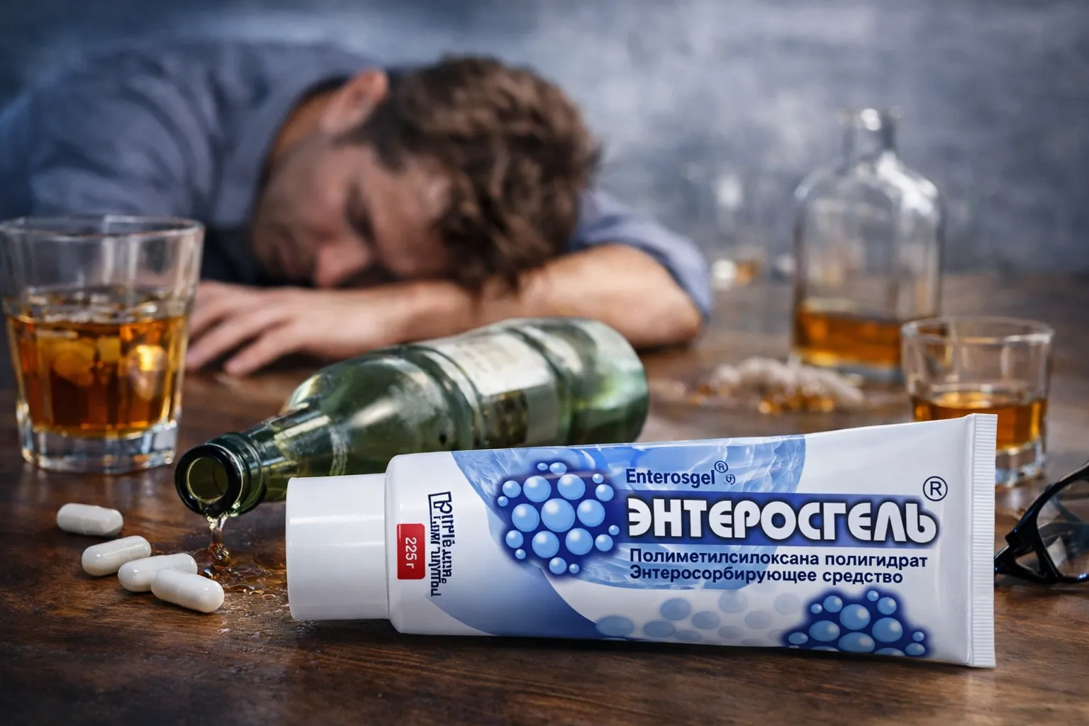Энтеросгель при алкогольном отравлении